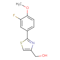 Chemical structure of [2-(3-fluoro-4-methoxyphenyl)-1,3-thiazol-4-yl]methanol - CSSB00021599034
