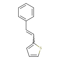 Chemical structure of 2-(2-phenylethenyl)thiophene - CSSB00032106717
