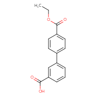 Chemical structure of 4'-(ethoxycarbonyl)-[1,1'-biphenyl]-3-carboxylic acid - CSSB00150701118