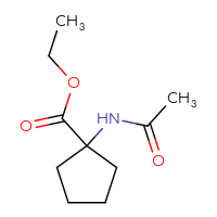 Chemical structure of ethyl 1-acetamidocyclopentane-1-carboxylate - CSSB00000054487