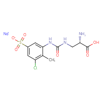 Chemical structure of sodium 3-({[(2S)-2-amino-2-carboxyethyl]carbamoyl}amino)-5-chloro-4-methylbenzene-1-sulfonate - CSSB20959035311