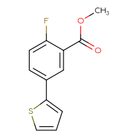 Chemical structure of methyl 2-fluoro-5-(thiophen-2-yl)benzoate - CSSB00010982083