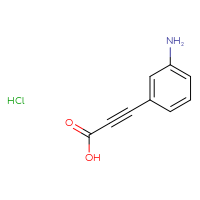 Chemical structure of 3-(3-aminophenyl)prop-2-ynoic acid hydrochloride - CSSB03437850984