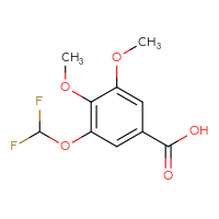 Chemical structure of 3-(difluoromethoxy)-4,5-dimethoxybenzoic acid - CSSB06379000206