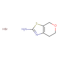 Chemical structure of 4H,6H,7H-pyrano[4,3-d][1,3]thiazol-2-amine hydrobromide - CSSB00000757391