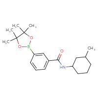 Chemical structure of N-(3-methylcyclohexyl)-3-(4,4,5,5-tetramethyl-1,3,2-dioxaborolan-2-yl)benzamide - CSSB02229500792