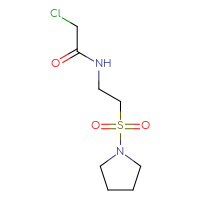 Chemical structure of 2-chloro-N-[2-(pyrrolidine-1-sulfonyl)ethyl]acetamide - CSSB00116489436