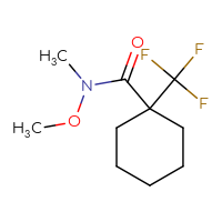 Chemical structure of N-methoxy-N-methyl-1-(trifluoromethyl)cyclohexane-1-carboxamide - CSSB01994159346