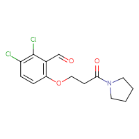 Chemical structure of 2,3-dichloro-6-[3-oxo-3-(pyrrolidin-1-yl)propoxy]benzaldehyde - CSSB21331800105