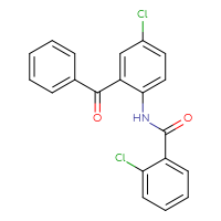 Chemical structure of N-(2-benzoyl-4-chlorophenyl)-2-chlorobenzamide - CSSB00132440796