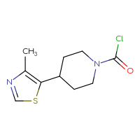 Chemical structure of 4-(4-methyl-1,3-thiazol-5-yl)piperidine-1-carbonyl chloride - CSSB14981894991
