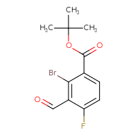 Chemical structure of tert-butyl 2-bromo-4-fluoro-3-formylbenzoate - CSSB00102421981