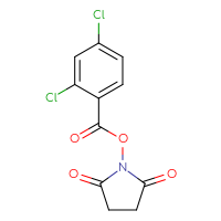 Chemical structure of 2,5-dioxopyrrolidin-1-yl 2,4-dichlorobenzoate - CSSB00132737332
