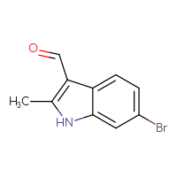 Chemical structure of 6-bromo-2-methyl-1H-indole-3-carbaldehyde - CSSB00010143289