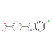 Chemical structure of 4-(5-chloro-1H-1,3-benzodiazol-2-yl)benzoic acid - CSSB00003135061