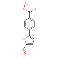 Chemical structure of methyl 4-(5-formyl-1H-pyrrol-2-yl)benzoate - CSSB06581008211