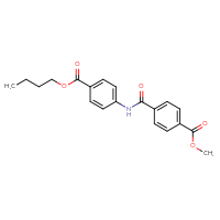 Chemical structure of butyl 4-[4-(methoxycarbonyl)benzamido]benzoate - CSSB00105714586