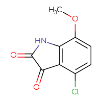 Chemical structure of 4-chloro-7-methoxy-2,3-dihydro-1H-indole-2,3-dione - CSSB00000731807