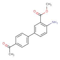 Chemical structure of methyl 4'-acetyl-4-amino-[1,1'-biphenyl]-3-carboxylate - CSSB06582109689