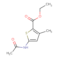 Chemical structure of ethyl 5-acetamido-3-methylthiophene-2-carboxylate - CSSB00000152553