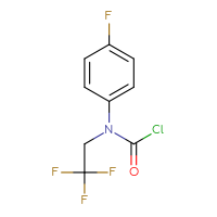 Chemical structure of N-(4-fluorophenyl)-N-(2,2,2-trifluoroethyl)carbamoyl chloride - CSSB06263706798
