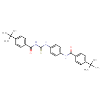 Chemical structure of 4-tert-butyl-N-[4-({[(4-tert-butylphenyl)formamido]methanethioyl}amino)phenyl]benzamide - CSSB14880530290