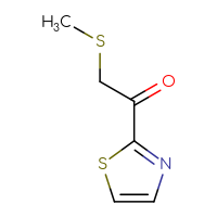 Chemical structure of 2-(methylsulfanyl)-1-(1,3-thiazol-2-yl)ethan-1-one - CSSB00116707178