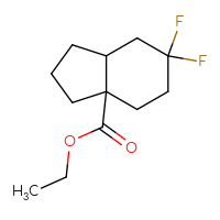 Chemical structure of ethyl 6,6-difluoro-octahydro-1H-indene-3a-carboxylate - CSSB01975987897