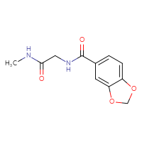 Chemical structure of 2-[(2H-1,3-benzodioxol-5-yl)formamido]-N-methylacetamide - CSSB00026434354