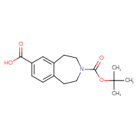 Chemical structure of 3-[(tert-butoxy)carbonyl]-2,3,4,5-tetrahydro-1H-3-benzazepine-7-carboxylic acid - CSSB00000717532