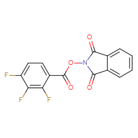 Chemical structure of 1,3-dioxo-2,3-dihydro-1H-isoindol-2-yl 2,3,4-trifluorobenzoate - CSSB00133014501