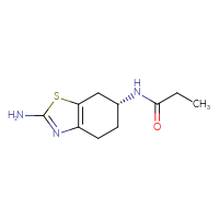 Chemical structure of N-[(6R)-2-amino-4,5,6,7-tetrahydro-1,3-benzothiazol-6-yl]propanamide - CSSB00015189238