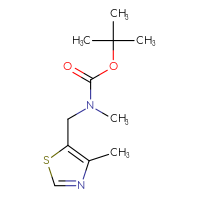 Chemical structure of tert-butyl N-methyl-N-[(4-methyl-1,3-thiazol-5-yl)methyl]carbamate - CSSB00011929826