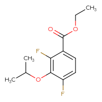 Chemical structure of ethyl 2,4-difluoro-3-(propan-2-yloxy)benzoate - CSSB06645076926