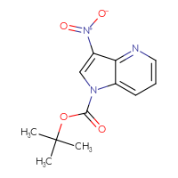 Chemical structure of tert-butyl 3-nitro-1H-pyrrolo[3,2-b]pyridine-1-carboxylate - CSSB00046289039