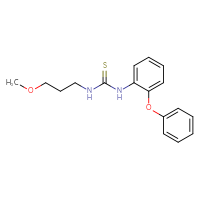 Chemical structure of 3-(3-methoxypropyl)-1-(2-phenoxyphenyl)thiourea - CSSB00104768902