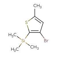 Chemical structure of (3-bromo-5-methylthiophen-2-yl)trimethylsilane - CSSB00000704003