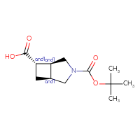 Chemical structure of rac-(1R,5R,6R)-3-[(tert-butoxy)carbonyl]-3-azabicyclo[3.2.0]heptane-6-carboxylic acid - CSSB20620676485