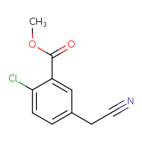 Chemical structure of methyl 2-chloro-5-(cyanomethyl)benzoate - CSSB00010888994