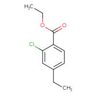 Chemical structure of ethyl 2-chloro-4-ethylbenzoate - CSSB00040893446