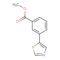 Chemical structure of methyl 3-(1,3-thiazol-5-yl)benzoate - CSSB00051563145