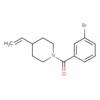 Chemical structure of 1-(3-bromobenzoyl)-4-ethenylpiperidine - CSSB00023226421