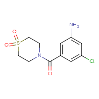 Chemical structure of 4-(3-amino-5-chlorobenzoyl)-1λ⁶-thiomorpholine-1,1-dione - CSSB00001676321