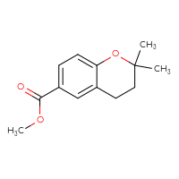Chemical structure of methyl 2,2-dimethyl-3,4-dihydro-2H-1-benzopyran-6-carboxylate - CSSB00000045136