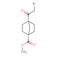 Chemical structure of methyl 4-(2-bromoacetyl)bicyclo[2.2.2]octane-1-carboxylate - CSSB20620690508