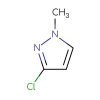 Chemical structure of 3-chloro-1-methyl-1H-pyrazole - CSSB00000070474