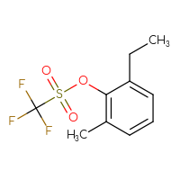 Chemical structure of 2-ethyl-6-methylphenyl trifluoromethanesulfonate - CSSB06813485981
