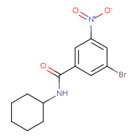 Chemical structure of 3-bromo-N-cyclohexyl-5-nitrobenzamide - CSSB00020605993