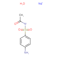 Chemical structure of sodium acetyl(4-aminobenzenesulfonyl)azanide hydrate - CSSB00016999312