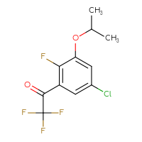 Chemical structure of 1-[5-chloro-2-fluoro-3-(propan-2-yloxy)phenyl]-2,2,2-trifluoroethan-1-one - CSSB21103685722